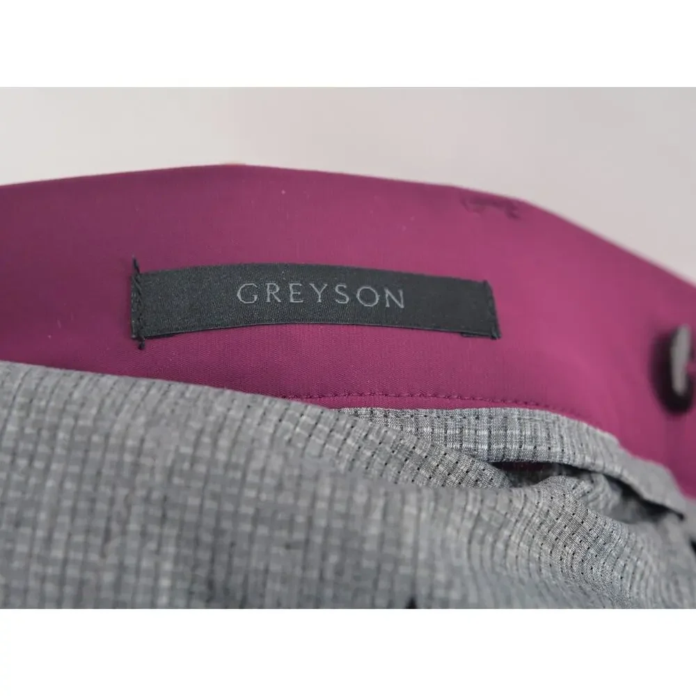 GREYSON Men's 34x32 Plum Red Performance Athletic Golf Pants Stretch Blend